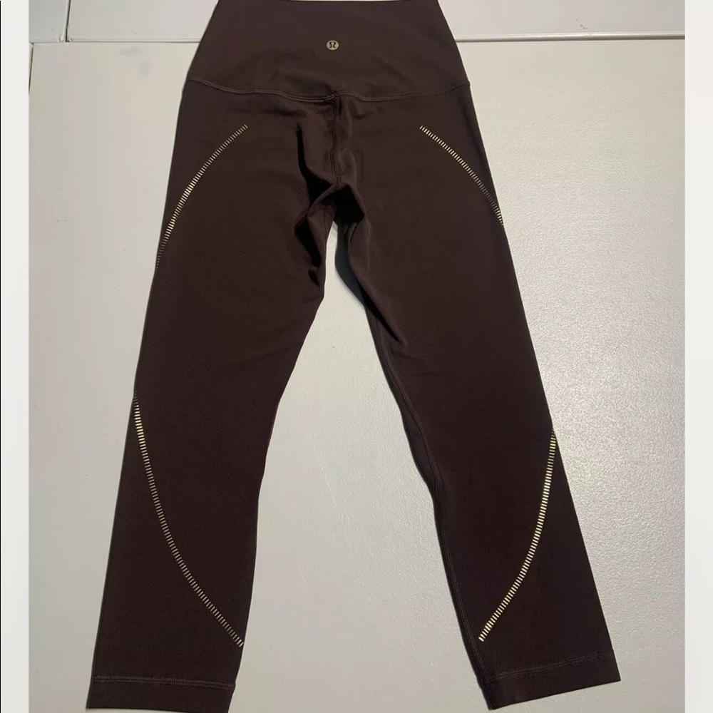 Lululemon Women's Align HR Crop Leggings 21" Inseam  Brown Gold Size 4